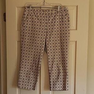 Talbots Geometric patterned crop pants